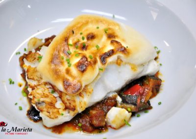 Bacalao fresco gratinado,Restaurant La Marieta, Mollet del Valles, Barcelona