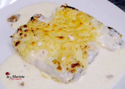 Canelones gratinados tradicionales