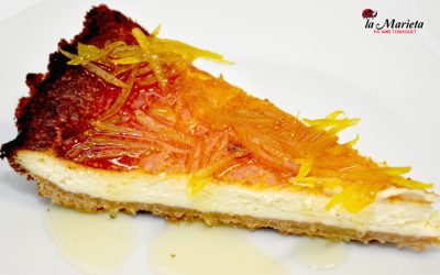 Ración de tarta de limón