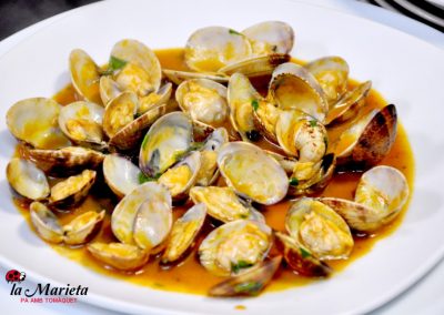 Almejas a la marinera en Mollet, Restaurant La Marieta
