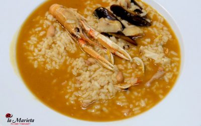 Restaurante La Marieta, Mollet del Vallès,Barcelona, arroz caldoso a la marinera