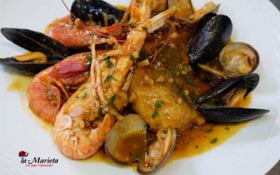 Restaurante La Marieta, Mollet del Valles, íntimo y familiar,especialistas en arroces, Menú desgustación mariscada