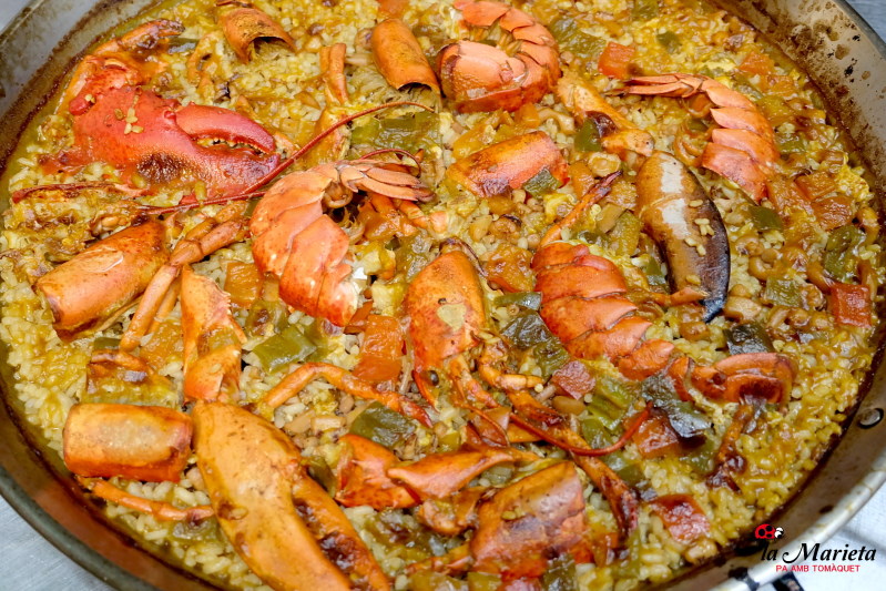 Restaurante La Marieta,Mollet del Valles, Barcelona, paella de bogavante , Menú degustación. Todos los viernes 25€ y los sábados 30€ , incluye mariscada