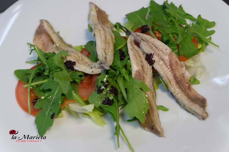 Restaurante La Marieta,Mollet del Valles, Barcelona, ensaladas, menú diario, menú degustación