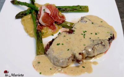 Dinar bon  un filet de bou en restaurant La Marieta, a Mollet íntim , cuina catalana