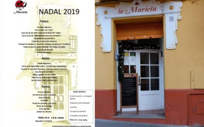 Restaurantes comidas de fiestas de Nadal en Mollet, la Marieta