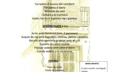 Menú Nadal 2020, restaurant la Marieta de Mollet del Vallès, Barcelona