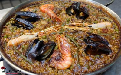 Una de las mejores paellas marineras de Barcelona en Mollet, restaurant la Marieta, cocina tradicional catalana